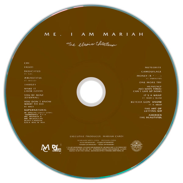 Mariah Carey : Me. I Am Mariah ...The Elusive Chanteuse (CD, Album, Dlx, Tar)