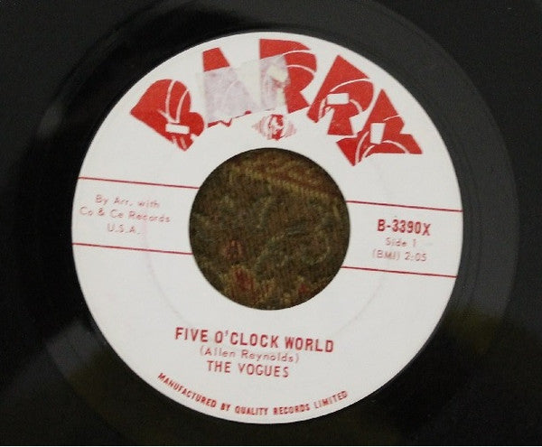 The Vogues : Five O'Clock World (7", Single)