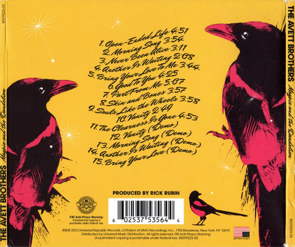 The Avett Brothers : Magpie And The Dandelion (CD, Album, Dlx, Dig)