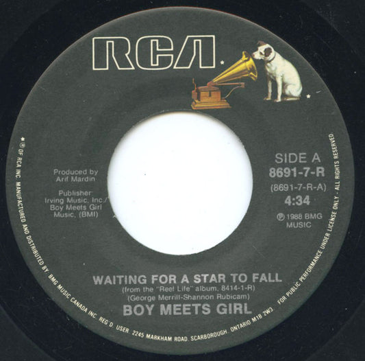 Boy Meets Girl : Waiting For A Star To Fall (7", Single)