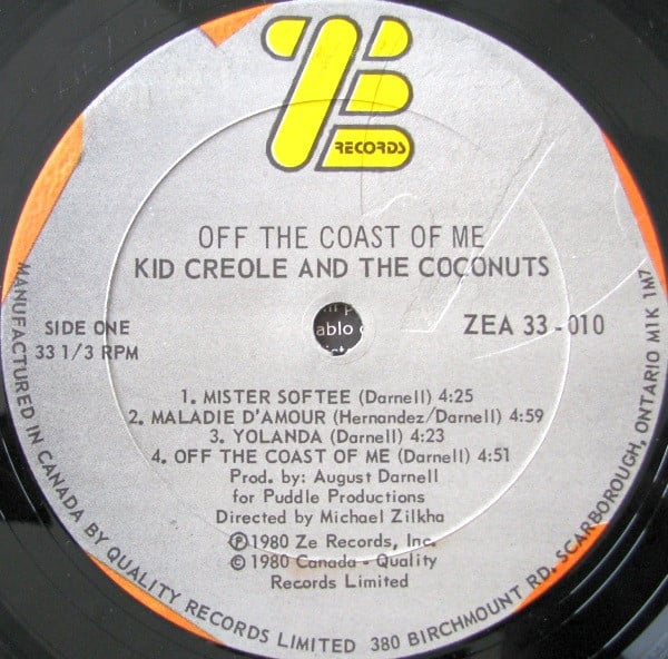 Kid Creole And The Coconuts : Off The Coast Of Me (LP, Album)