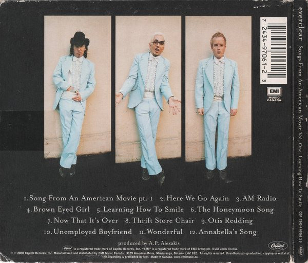 Everclear : Songs From An American Movie Vol. One: Learning How To Smile (CD, Album, Dig)