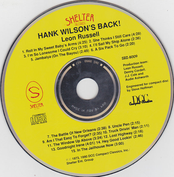Leon Russell : Hank Wilson's Back! (CD, Album)
