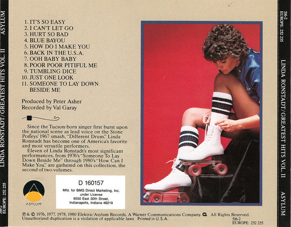Linda Ronstadt : Greatest Hits Volume Two (CD, Comp, Club)