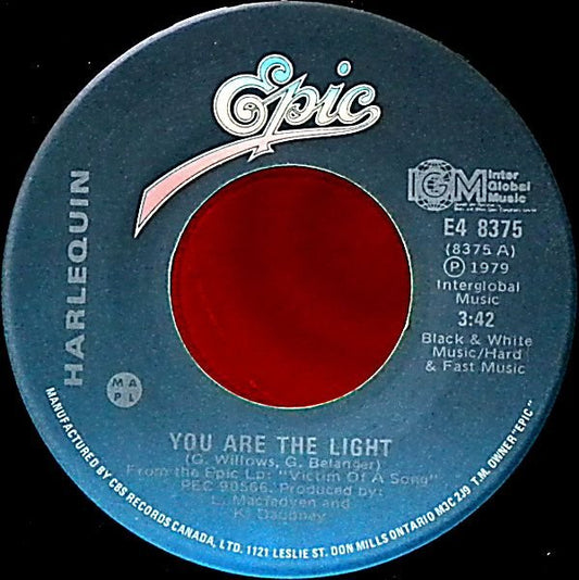 Harlequin (3) : You Are The Light (7", Single)