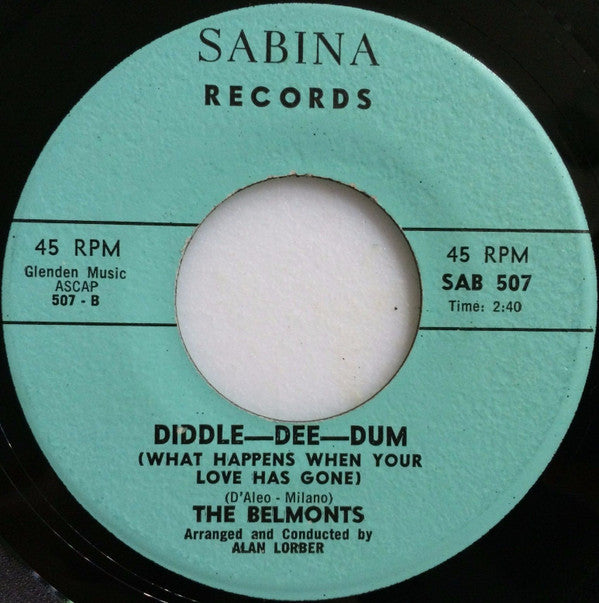 The Belmonts : Diddle-Dee-Dum (What Happens When Your Love Has Gone) / Farewell (7")