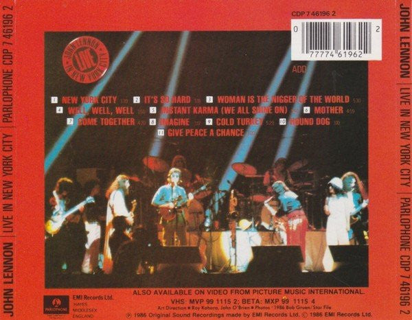 John Lennon : Live In New York City (CD, Album)