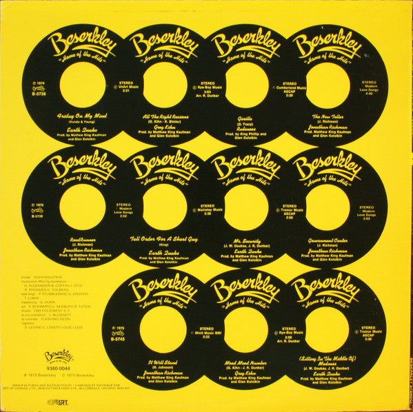 Various : Beserkley Chartbusters Volume 1 (LP, Comp)