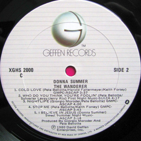 Donna Summer : The Wanderer (LP, Album)
