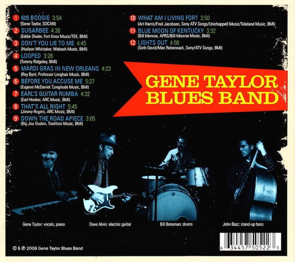 Gene Taylor Blues Band Featuring Dave Alvin : Live!!! 605 Boogie!!! (CD, Album)