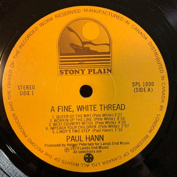 Paul Hann : A Fine, White Thread (LP, Album)