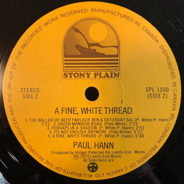 Paul Hann : A Fine, White Thread (LP, Album)