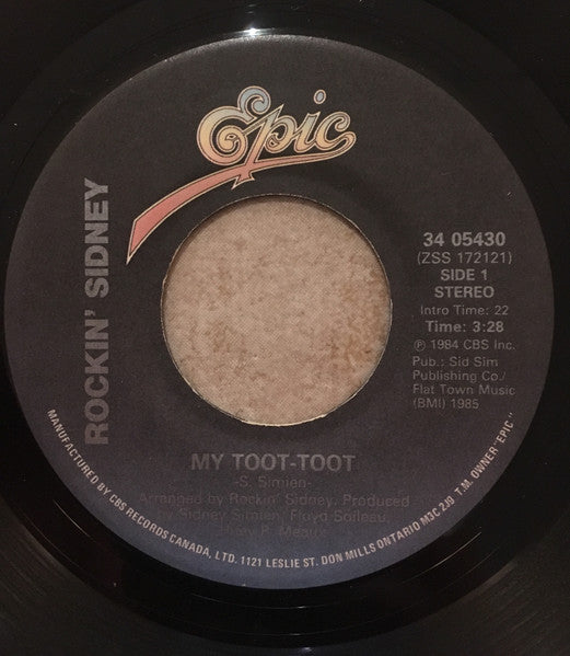 Rockin' Sidney : My Toot Toot / Dance And Show Off (7", Single)