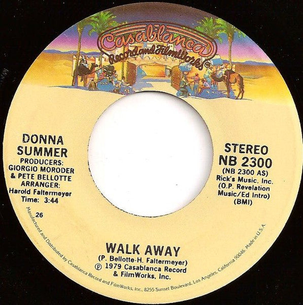 Donna Summer : Walk Away  (7", Single)