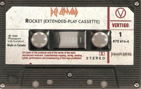 Def Leppard : Rocket (Cass, EP, Ltd, Dol)