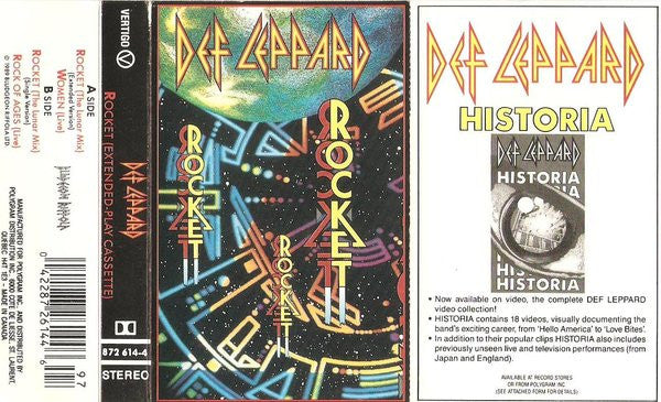 Def Leppard : Rocket (Cass, EP, Ltd, Dol)