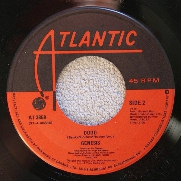 Genesis : No Reply At All (7")