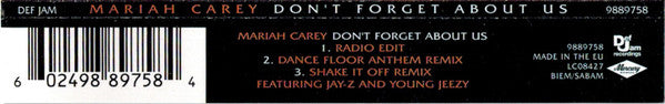 Mariah Carey : Don't Forget About Us (CD, Single)