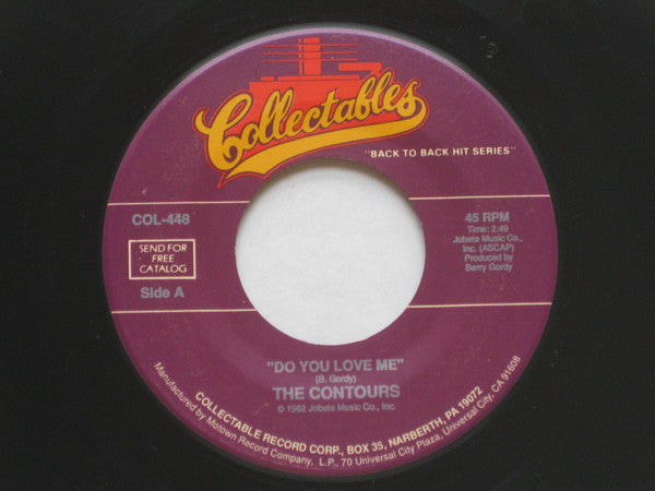 The Contours : Do You Love Me / Shake, Sherrie (7", Single, RE)