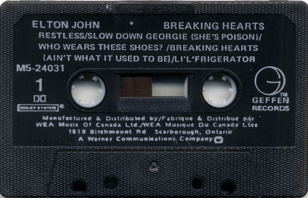 Elton John : Breaking Hearts (Cass, Album, Dol)