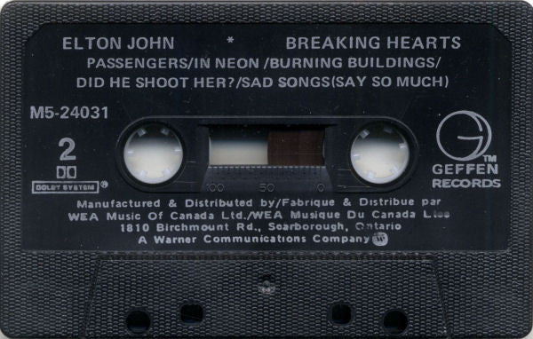Elton John : Breaking Hearts (Cass, Album, Dol)