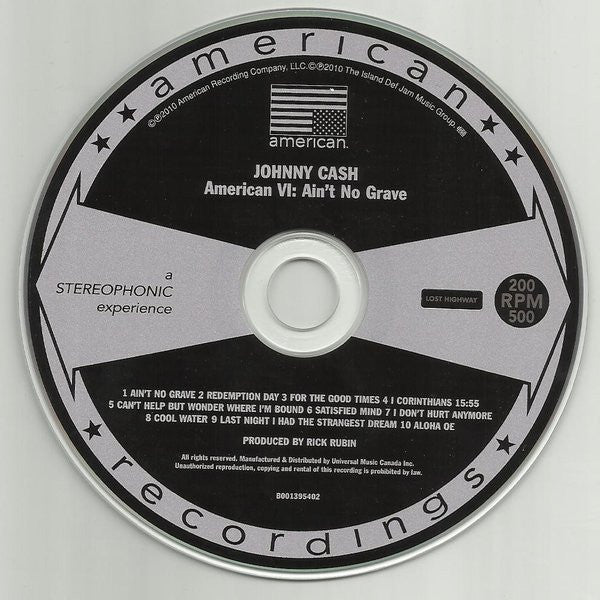 Johnny Cash : American VI: Ain't No Grave (CD, Album, Dig)