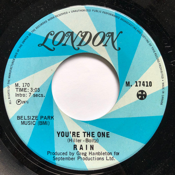 Rain (25) : Out Of My Mind (7", Single)