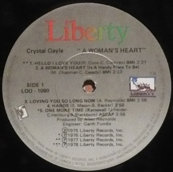 Crystal Gayle : A Woman's Heart (LP, Comp)
