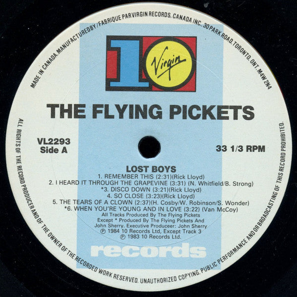 The Flying Pickets : Lost Boys (LP, Album)