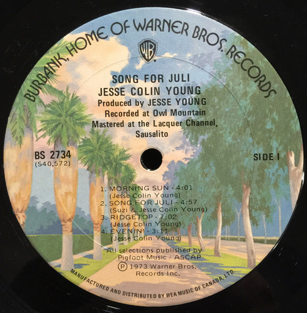 Jesse Colin Young : Song For Juli (LP, Album)
