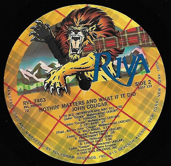 John Cougar* : Nothin' Matters And What If It Did (LP, Album, 72 )