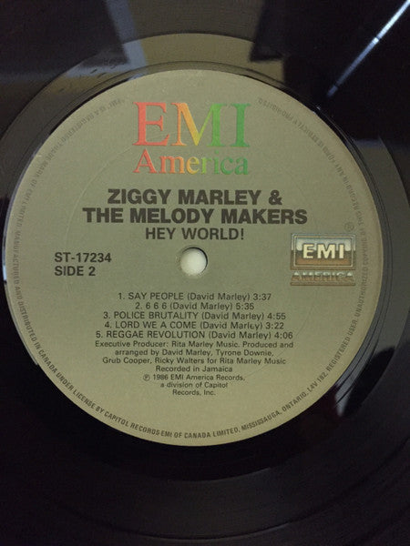 Ziggy Marley And The Melody Makers : Hey World (LP, Album)