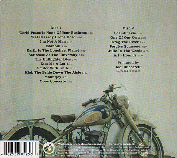 Morrissey : World Peace Is None Of Your Business (2xCD, Album, Dlx, Cin)