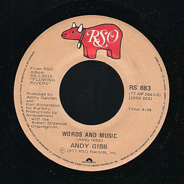 Andy Gibb : (Love Is) Thicker Than Water (7")