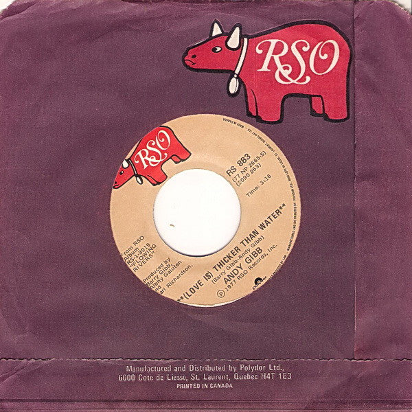 Andy Gibb : (Love Is) Thicker Than Water (7")