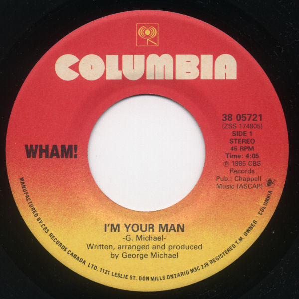 Wham! : I'm Your Man (7")