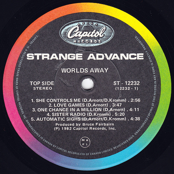 Strange Advance : Worlds Away (LP, Album)