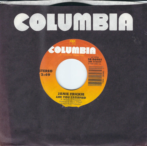 Janie Fricke : Are You Satisfied  (7", Single, Styrene, Car)