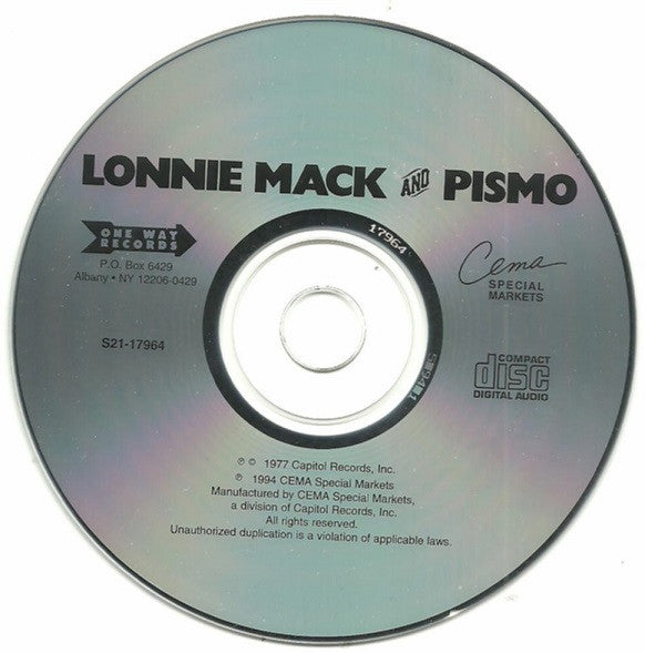 Lonnie Mack : Lonnie Mack And Pismo (CD, Album, RE)