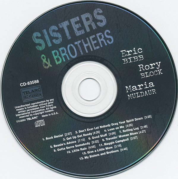 Eric Bibb, Rory Block, Maria Muldaur : Sisters & Brothers (CD, Album, Dig)