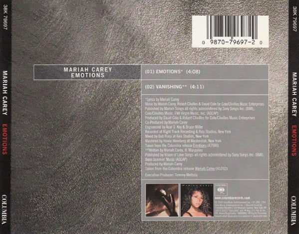 Mariah Carey : Emotions  (CD, Single, RE)