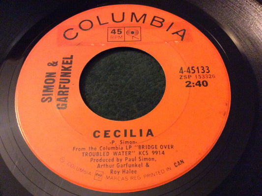 Simon & Garfunkel : Cecilia / The Only Living Boy In New York (7")