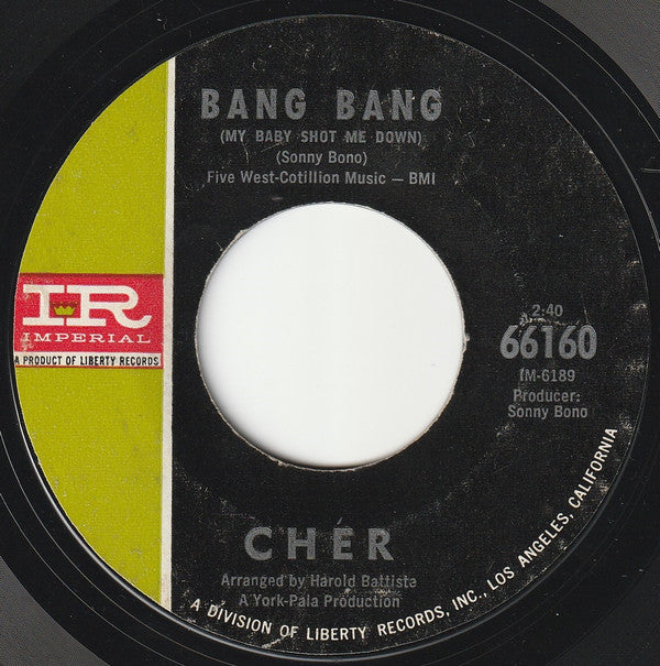 Chér* : Bang Bang (My Baby Shot Me Down) (7", Single)