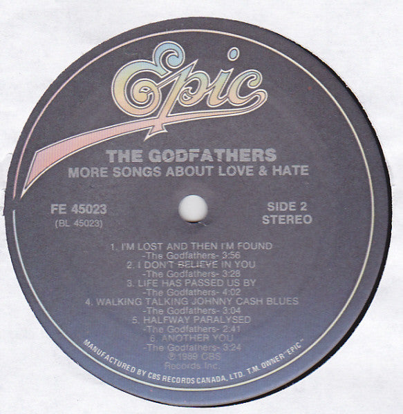 The Godfathers : More Songs About Love & Hate (LP, Album)