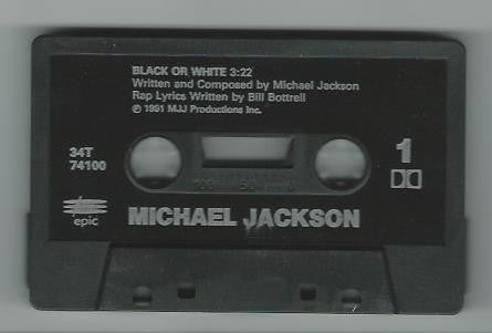 Michael Jackson : Black Or White (Cass, Single, Bla)
