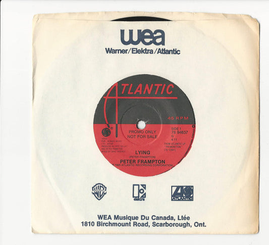 Peter Frampton : Lying (7", Single, Promo)