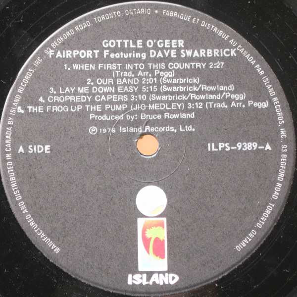 Fairport Convention Featuring Dave Swarbrick : Gottle O'Geer (LP, Album)