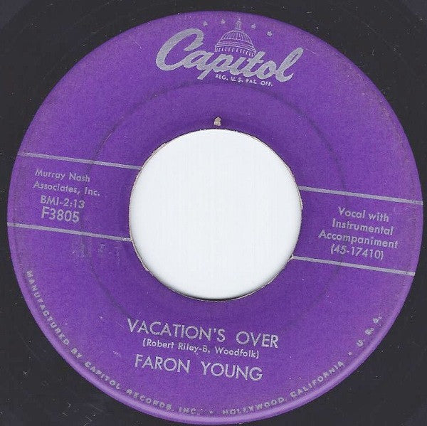 Faron Young : Honey Stop!  (And Think Of Me) (7", Single)