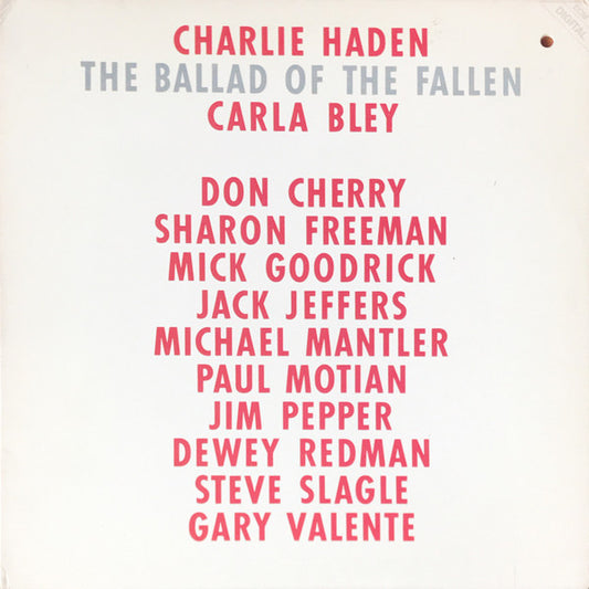 Charlie Haden / Carla Bley : The Ballad Of The Fallen (LP, Album)