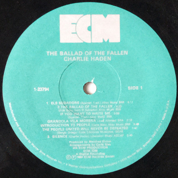 Charlie Haden / Carla Bley : The Ballad Of The Fallen (LP, Album)